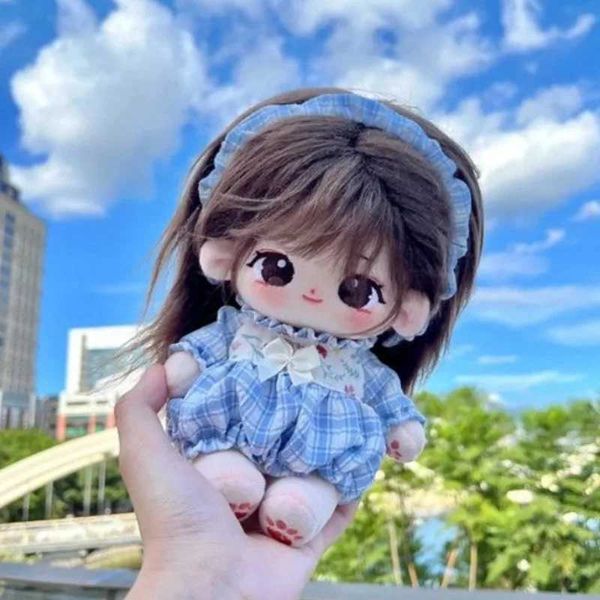 20cm Cute Cotton Plushies Toys Baby Clothes Idol Star Dolls Stuffed Customization Figure Toys Changeable Clothes Doll Collection Y240731