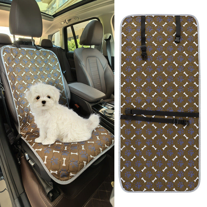 Print Waterproof Adjustable Anti-Slip Dog Car Seat Cover, Style 3
