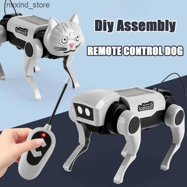 Electronics Robots Diy Assembling Rc Robot Bionic Remote Control Mechanical Dog Stem Teaching puzzle Kit Electric Plastic Model Set Children