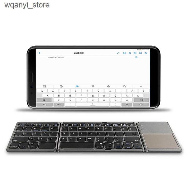Keyboards Three fold wireless Bluetooth keyboard suitable for Mi 9T 9SE CC9e Mi 8 lite A2 A3 Redmi Note 10 Pro Max 10s Note 10 phone case L2