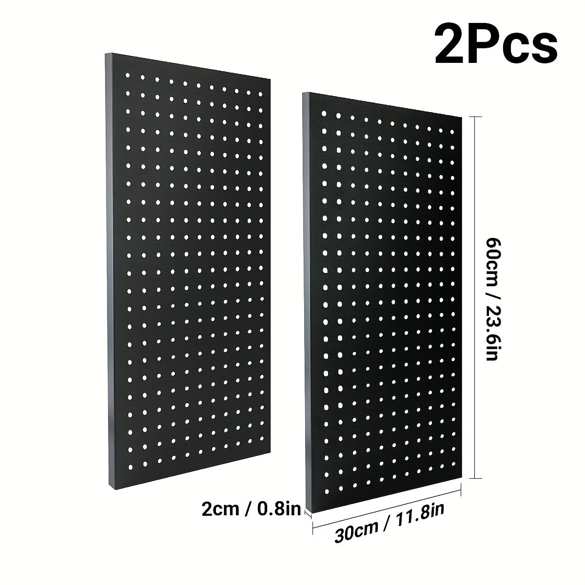 TEMU 2-4pcs Metal Pegboard Wall Panels For Garage Tool Storage