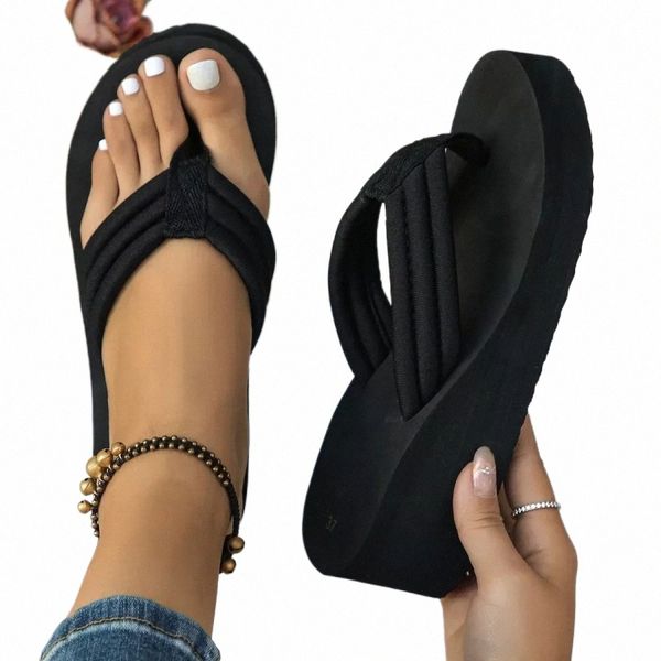 Mulheres Slippers 2024 Novo verão Casual Flip Flop Slippers Shoes Fashion Outdoor Beach Shoes Comfort Style Slides Slides C3M3#