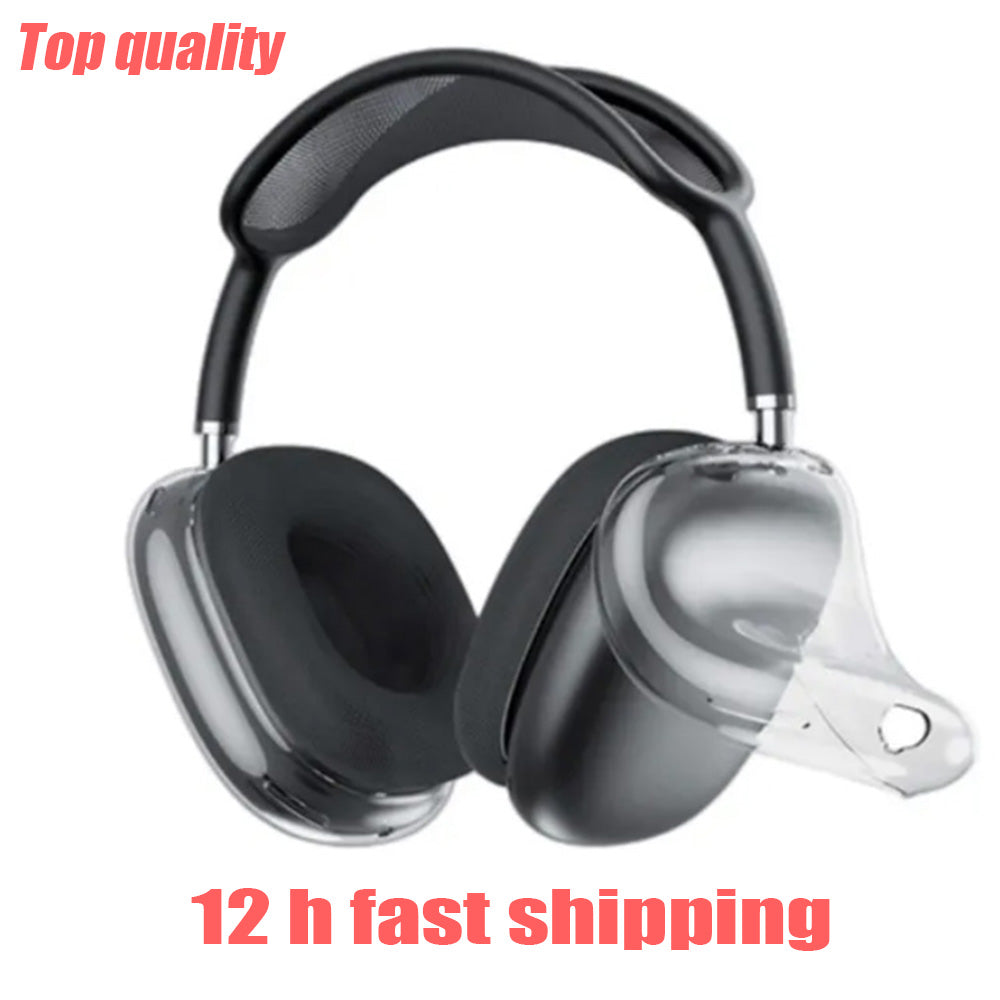 For Max bluetooth earbuds Headphone Accessories Transparent TPU Solid Silicone Waterproof Protective case AirPod Maxs Headphones Headset cover Case