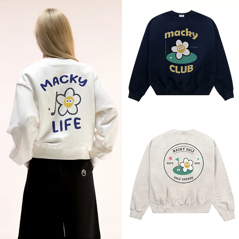 highquality pure cotton autumn and winter womens golf uniform staff collar zipper sports shirt 240918