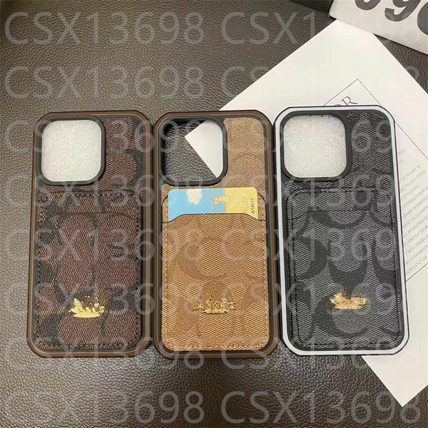 Genuine Leather Wallet Phone Case Designer iPhone Case Flip Card Holder for iPhone 16 15 14 Pro Max 13 12 11 14Plus Samsung Galaxy S24 S23 S