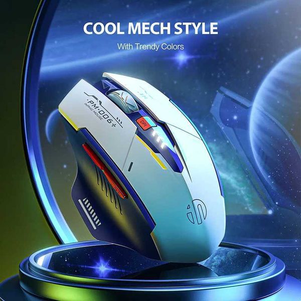 INPHIC F9 Wireless Mouse Rechargeable Silent Office Mouse Power Display Computer Notebook 2.4G Universal Portable Mecha Version Y240820