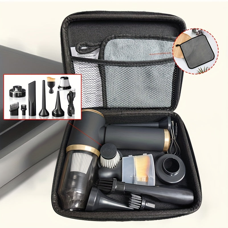 TEMU Mini Handheld Cordless Car Vacuum Cleaner, 5000pa Vacuum Cleaner And Air Dust Collector, 50w High Power Wet And Dry Handheld Car Vacuum Cleaner