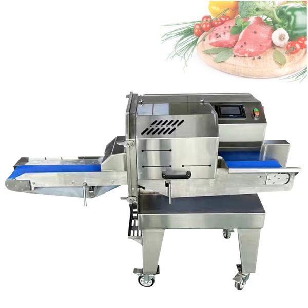Cooked Meat Slicer Commercial Deli Slicer Cured Meat Beef Fillet Fish Cake Micro Frozen Meat Pork Liver Slicer Cutting Machine