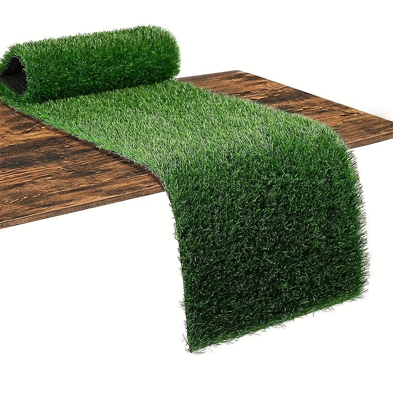 TEMU 1pc Of 2025 -border Popular Artificial Turf Table Flag Lawn Simulation Desktop Decoration -border Lawn Factory