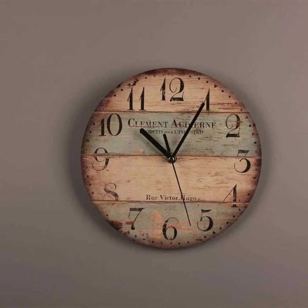 Wall Wooden Clocks Brief Design Silent Home Cafe Office Wall Decor 9inch Wall Art Large Wall Clocks 23cm Coffee HousesM240731
