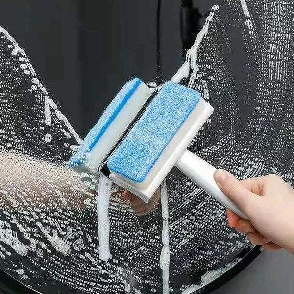 2in1 Glass Window Wiper Soap Multifunctional Cleaning Brush Cleaner Squeegee Mirror Bathroom Wall Cleaning Brush Tools for Home Y240902