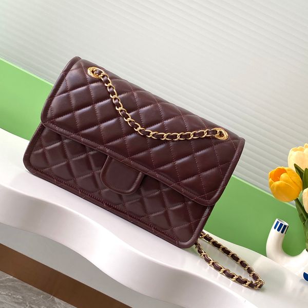 9A Designer Bag Luxury Lambskin Flap Purse with Premium Hardware Women&#039;s Shoulder Bag 28cm Classic Size Vintage Style Handbag
