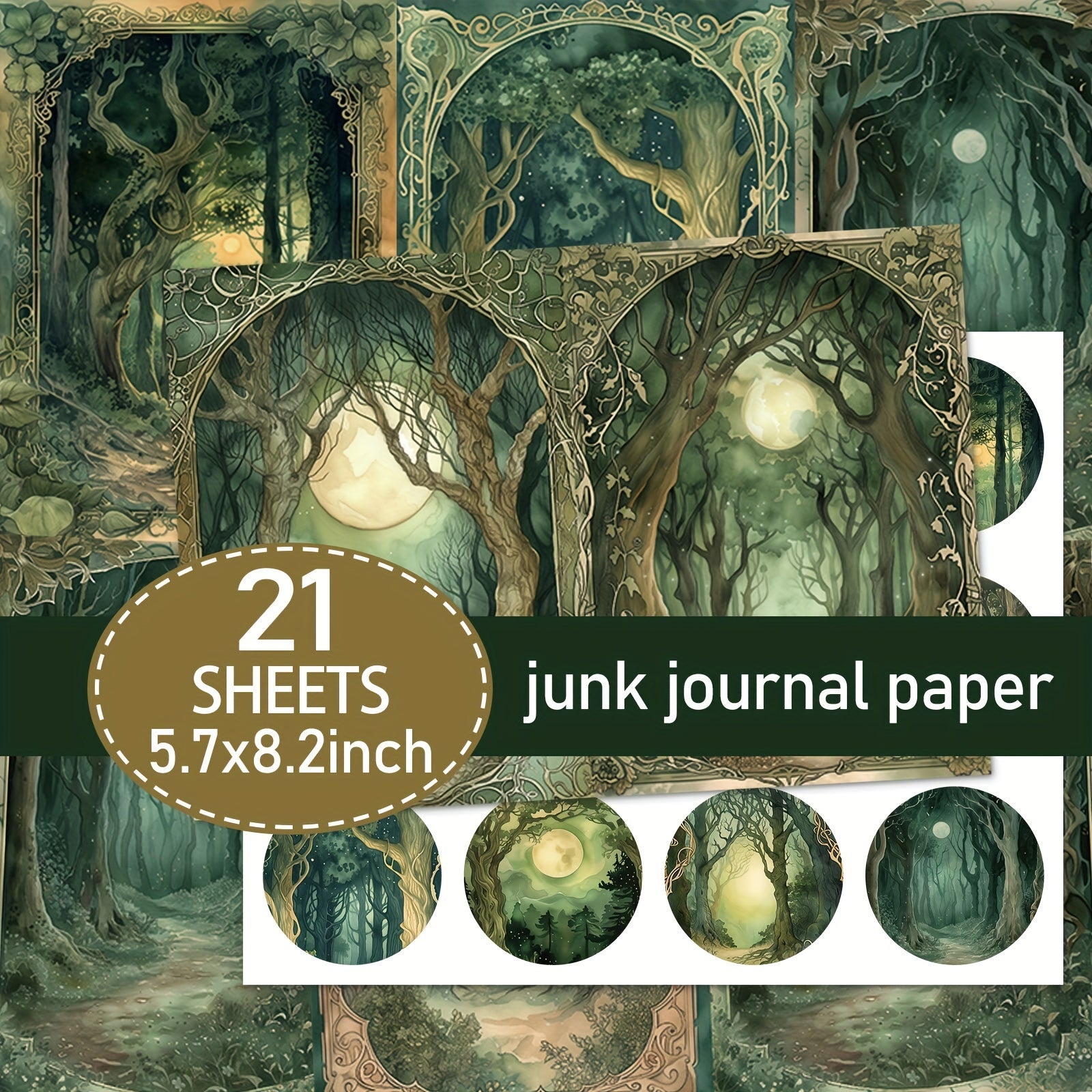 TEMU Asstss 21 Sheets A5 Magic Scrapbooking , Vintage-inspired Decorative Craft Paper Kit For Junk Journaling, Anniversary, Holidays - Christmas,