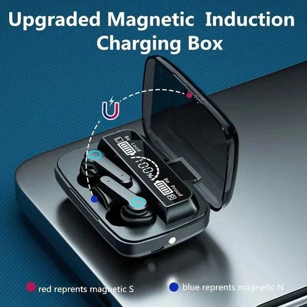 Headphones MEUYAG Bluetooth Earphones Wireless Gaming Touch Esports Digital Display Sports Mini Convenient Carrying headset M240819