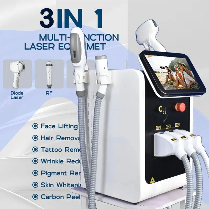 2025 Latest Three in One Diode Laser OPT IPL Hair Removal Machine Picosecond Laser Tattoo Removal Equipment