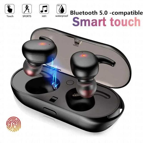 Cell Phone Earphones New Y30 TWS Bluetooth Earphones Assisted Wireless Earphones Touch Control Sports Waterproof Earphones Microphone Music