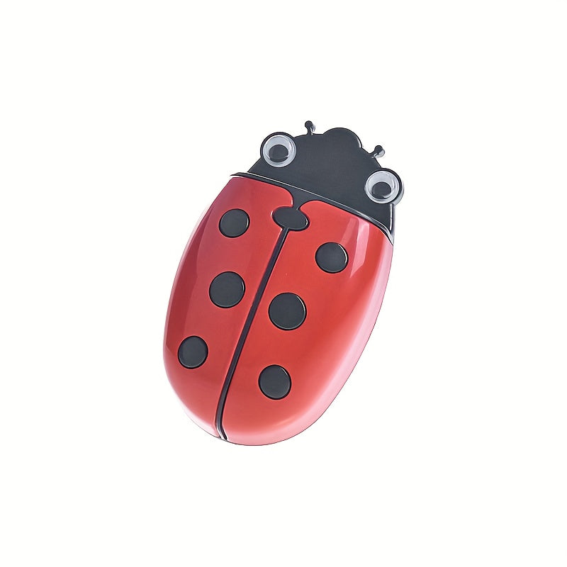 TEMU Cartoon Ladybug Magnetic Pencil Holder And Eraser -one, Abs Material, Desk Organizer, With Magnetic Pen Tray For Teachers, Home, And Classroom