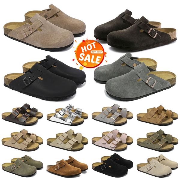 Designer Clogs Sandals famous Casual Shoes Men Women Slippers Cork Flat Leather Cotton Slippers Buckle Strap Microfiber Clog Mules Indoor Sh