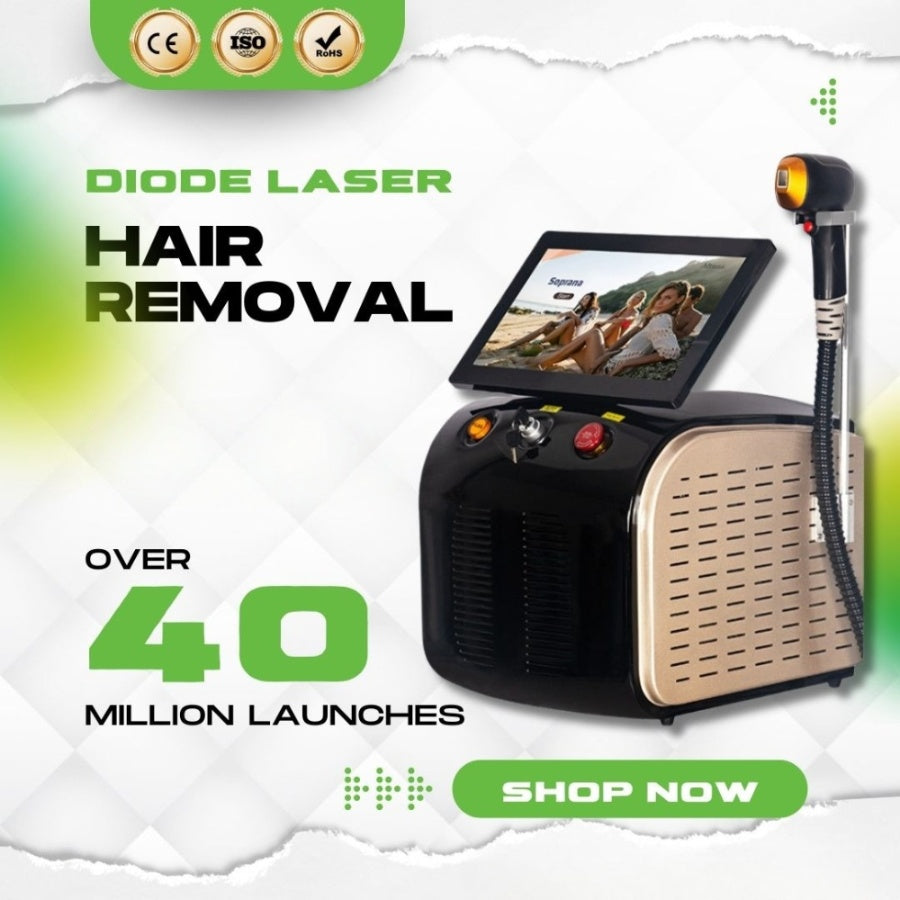 Ice titanium 755nm 808nm 1064nm 3-wavelength diode hair removal equipment whitening rejuvenating machine Suitable for home and beauty salon