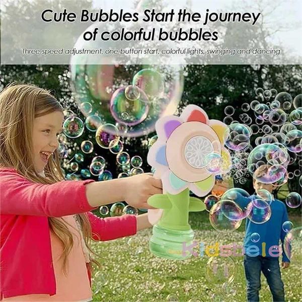 Automatic Bubble Machine Dancing Flower Bubble Machine Childrens Party Bubble Machine Bathing Picnic Bubble MachineW240902
