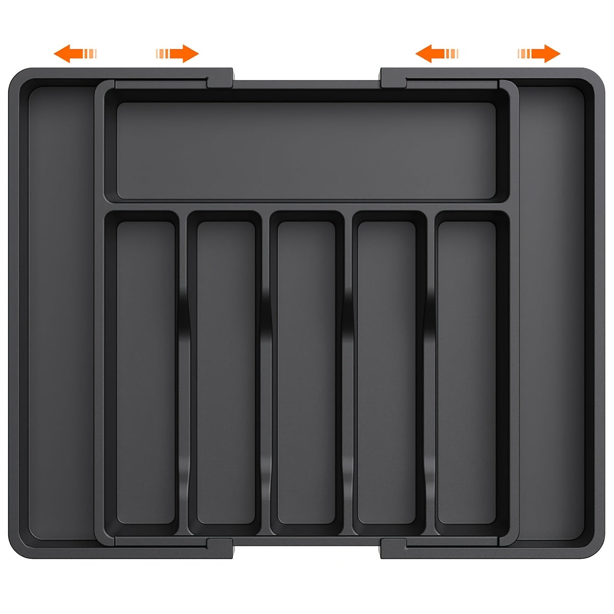 TEMU 1-2pcs Cutlery Rack, Expandable Silverware Tray, Adjustable Kitchen Utensil Storage Box, Partitioned Cutlery Storage Box, Suitable For Forks,