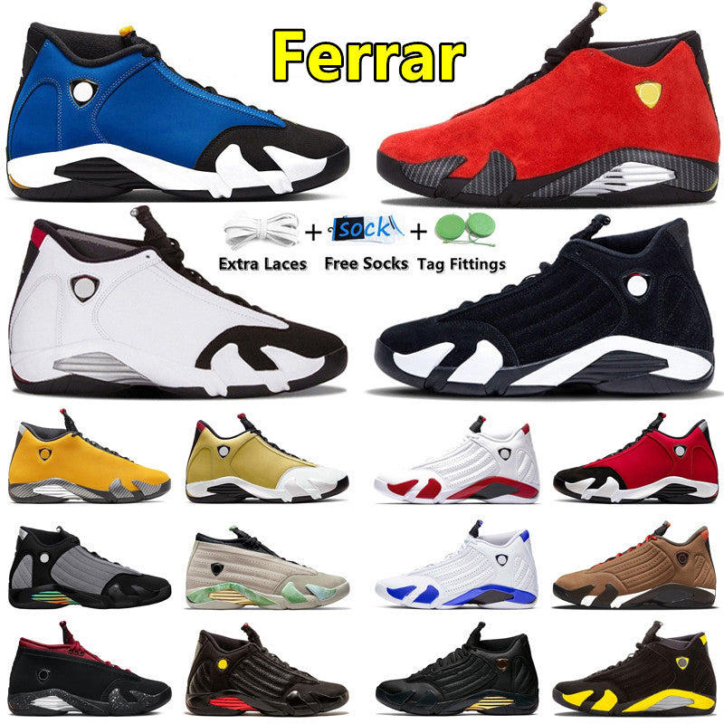 14 Ferrar 14s Mens Basketball Shoes Bred Thunder Red Lipstick Reverse Ferrar Fortune Black Toe Men Trainers Sports Sneakers Sneaker Jogging Walking