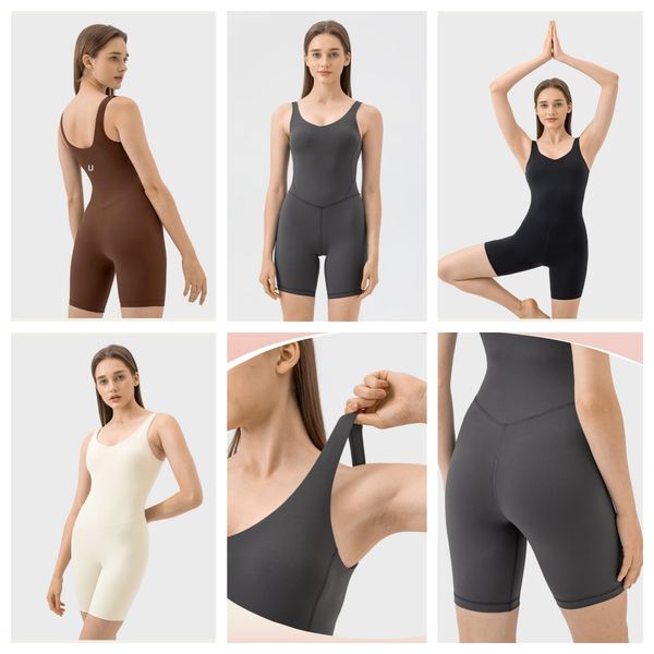UU-1866 Double Six Slim Waist Shape Slimming Jumpsuit Women Belly Lift Yoga Pilates Jumpsuit
