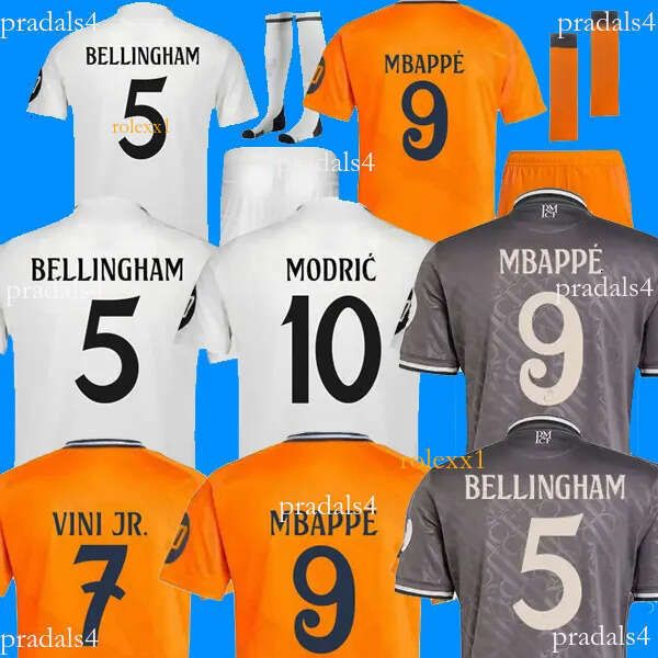 3XL 4XL fans player 24 25 MBAPPE BELGHAM football shirts VINI JR MODRIC CINGA men kids kit sets 2024 soccer jersey