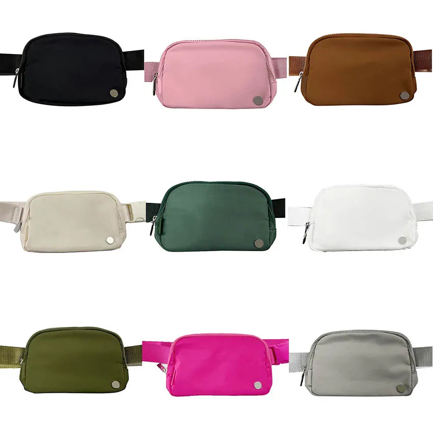 2024 Fashionable Yoga Nylon Mens Belt Bum Bag Sport Womens Crossbody Shoulder Fanny Pack Portable Waist Bumbags New Upgrade Chest 1L And 2L Capacity