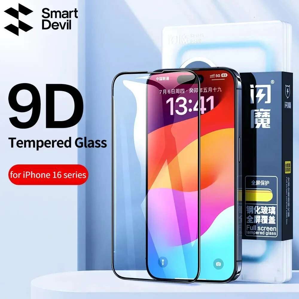SmartDevil Full Cover Tempered Glass 16 16Pro Screen Protector for iPhone 15Pro 15 Pro Max HD Anti-blue Light
