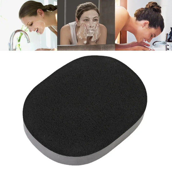 Makeup Sponges Natural Bamboo Charcoal Facial Shampoo High Density White Thickened PVA Cleansing Black And Washcloth H4S2