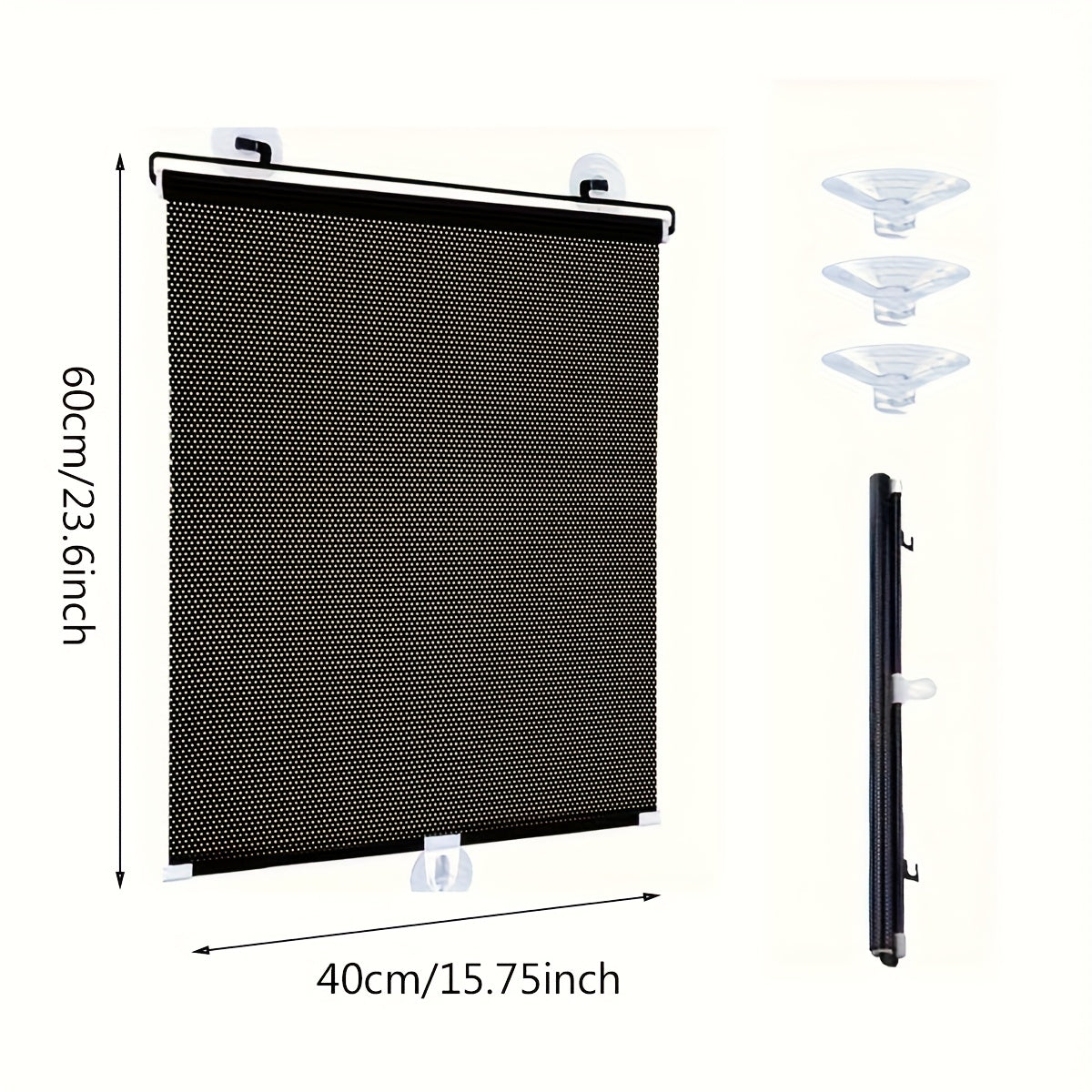 TEMU 23.62x15.75 Inch Light Blocking & Thermal Insulated Window Shade - Uv Resistant Blackout Curtain With , Portable Privacy Window Cover For Home,