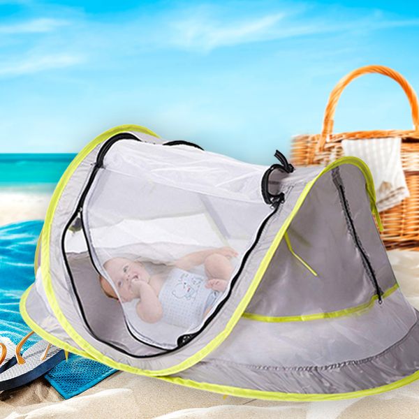 Toy Tents Folding Baby Beach Tent Mini Breathable Zippers Mosquito Net Playhouse Play Tent for Kids Children Indoor Outdoor Room House 23011