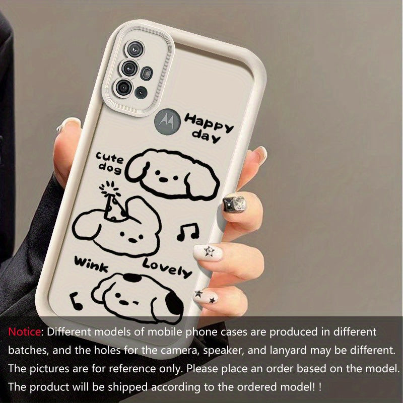 TEMU G20 Dog Fashion Ready Funda Flexible para Moto G20 con Resistencia a Impactos