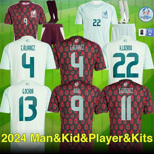 Mexico 2024 Copa America 2026 QUALIFIERS RAUL CHICHARITO Soccer Jerseys LOZANO DOS SANTOS 24 25 H.LOZANO Men Kids Football Shirts Uniforms F