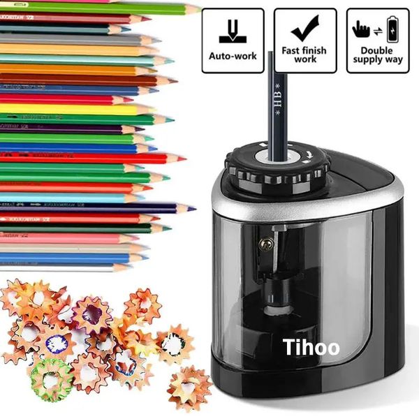 Electric Auto Pencil Sharpener for Students Helical Steel Blade Sharpener for Artists Colored Pencils for Kids and Adults 8005 240826