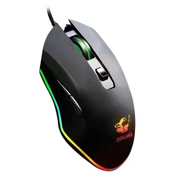 High Quality 3 adjustable DPI gaming mouse with RGB backlight wired USB optical computer mouse with 6 buttons ergonomic gaming laptop mouse