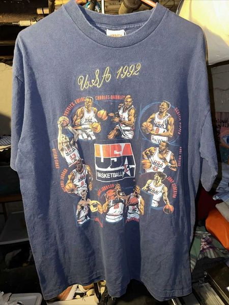 Vintage 1992 Nut USA Basketball Dream Team CariCare Tamanho XL VTG Y241225