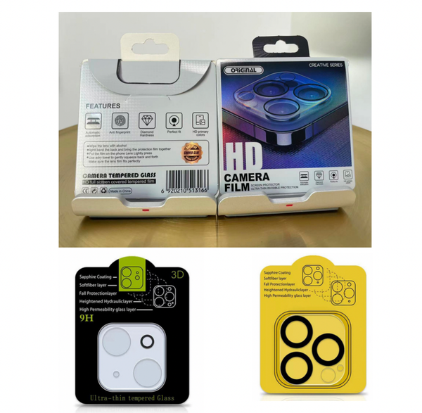 for iPhone 16 15 14 13 12 11 Pro Max Camera Lens Tempered Glass Screen Protector With Retail Package