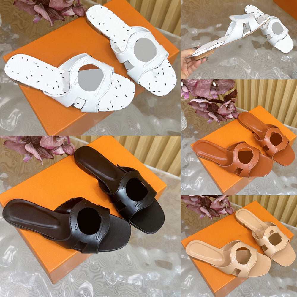 Isola Flat Mule womens designer mule Circle signature colorful insole printed sandals summer vacation retro casual mules 1ACZT9 White Calf leather L