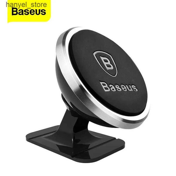 Cell Phone Mounts Holders Baseus Magnetic Car Phone Holder for iPhone 12 11 X Samsung Magnetic Car Phone Holder L240910