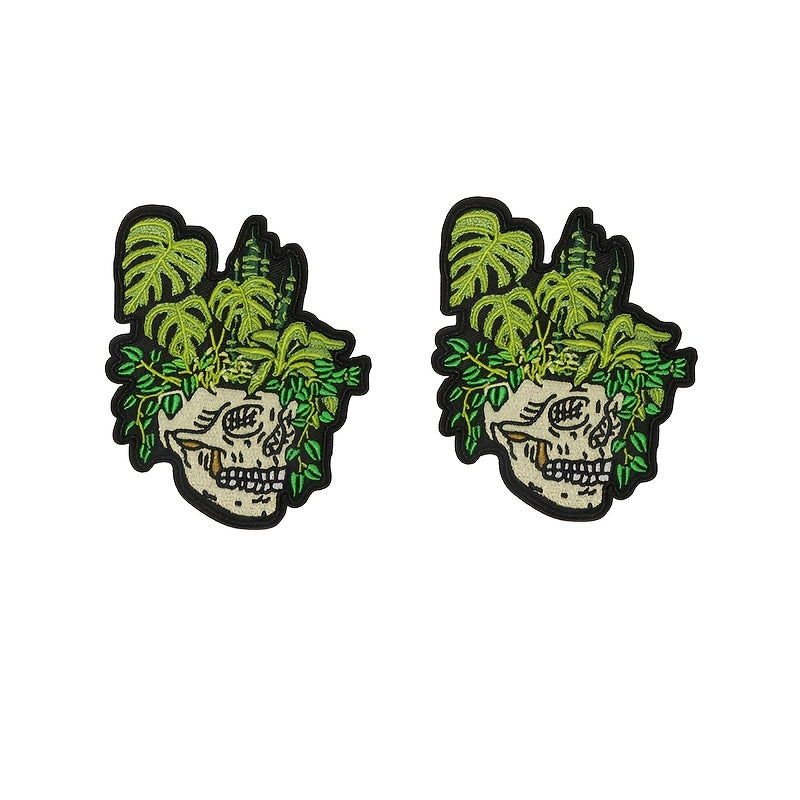 TEMU 2pcs Halloween Planter Patch With Iron On Backing, Iron-on Patches, Embroidery Badges For Clothing And Hats