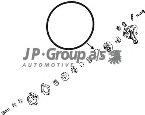 Shaft Seal, wheel bearing JP GROUP 8151250506