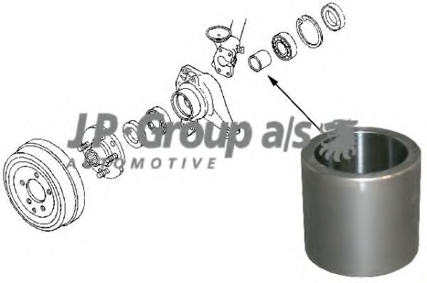 Spacer Sleeve, wheel bearing JP GROUP 8151250800