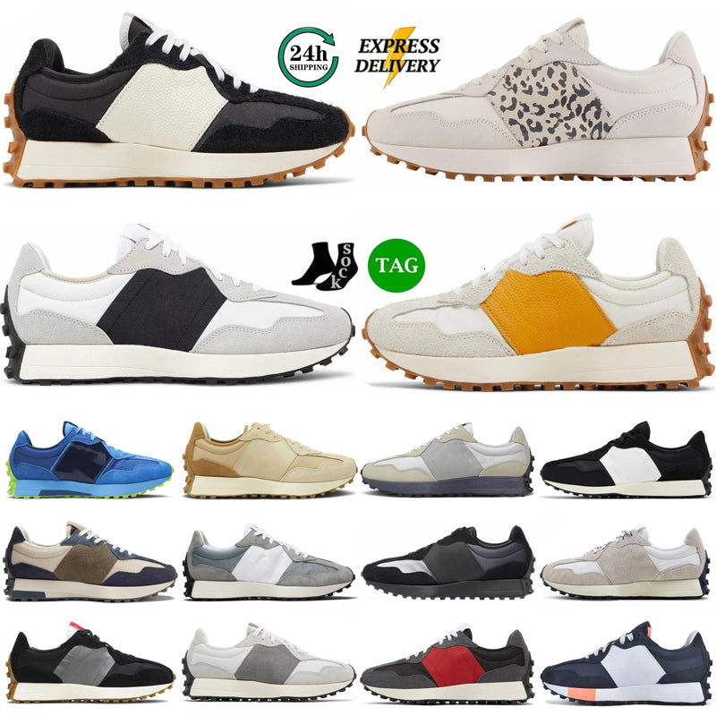 327s Running Shoes For Men Womens 327 Sneakers Athletic Designer Men Trainers Leopard Sea Salt Suede Oxford Beige Black White Grey Sports Gym Shoes