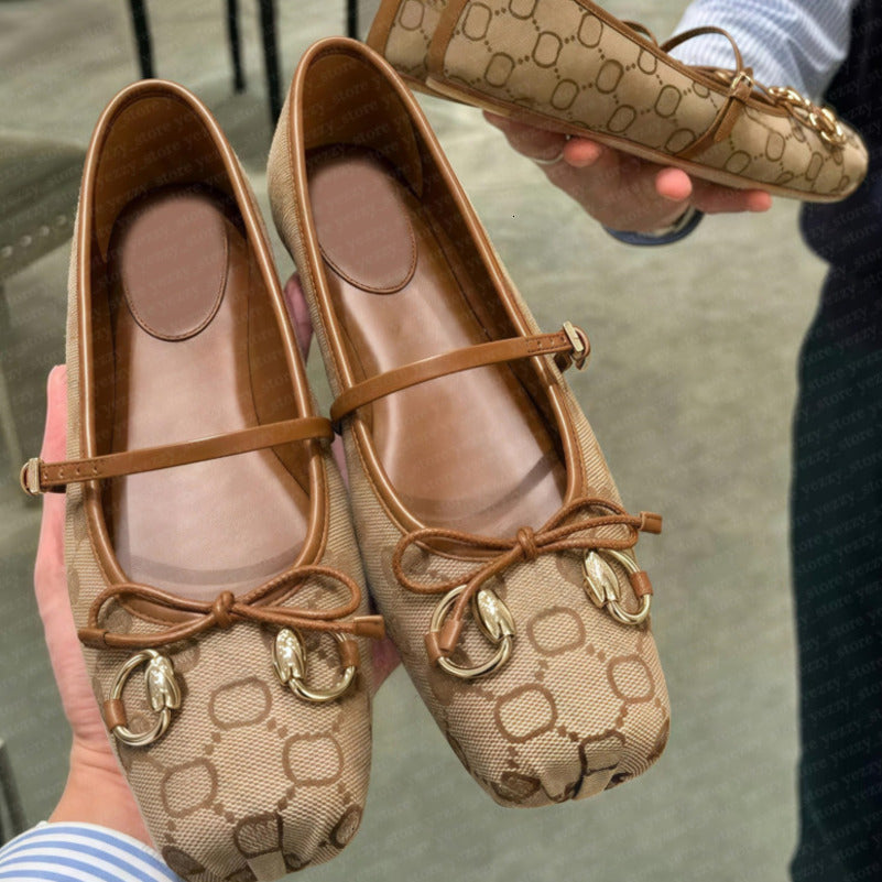 Ballet flat Paris Designer Professional Dance Shoes Satin ballerinas Bowknot Round toe Shallow Mouth Single Shoe Mary Jane comfortable sandals women