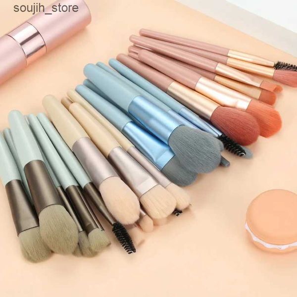 Makeup Brushes 8pcs New Soft Hair Makeup Brush Set Makeup Tool Powder Brush Eye Shadow Lip Portable Halo Dye Brush Makeup Brushes L240910