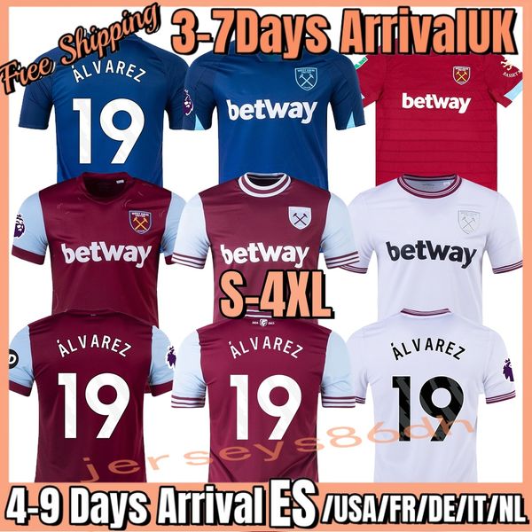 24 25 Soccer jerseys EDSON ALVAREZ PAQUETA TOMASZ SOUCEK JARROD BOWEN ORFORD Home and Away Retro Shirts Fan Jersey S-4XL