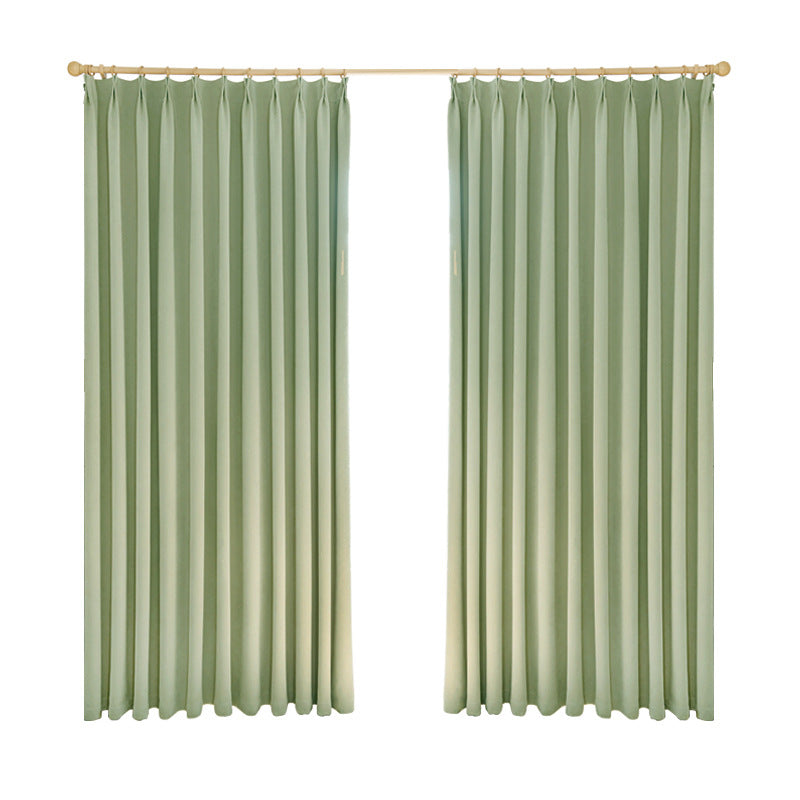 A782 New upgraded super soft black gold chenille curtains high light-shielding French living room bedroom finished curtain