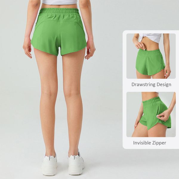 High Rise Yoga Shorts Track That Hot Pant Breathable Swift Fabric ed Short 2.5 In Length Running Fiess Gym Clothes Women Workout Wear Lzzg